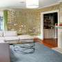 Hand Painted Mural in Silver Leaf